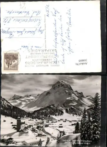 354095,Lech am Arlberg Totale m. Oneshorn Bergkulisse Winterbild pub Risch-Lau W4812