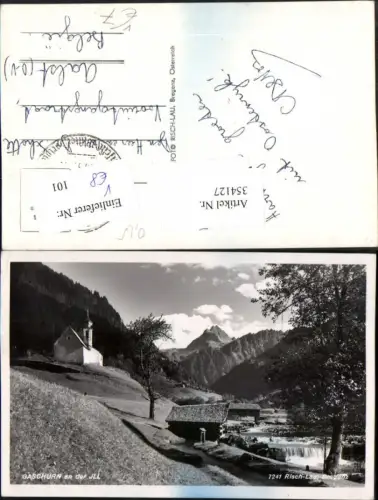 354127,Gaschurn an d. Ill Kirche Wehr Bergkulisse pub Risch-Lau 7241