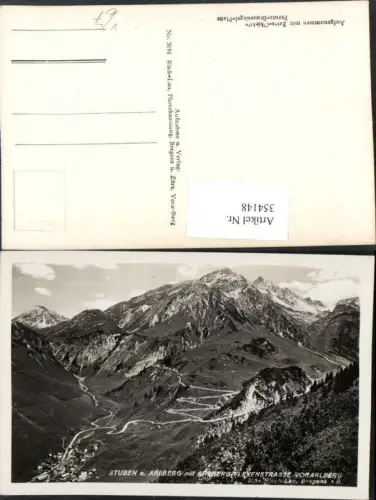 354148,Stuben am Arlberg Totale m. Flexenstraße Bergkulisse pub Risch-Lau 3054