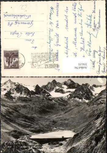 354151,Silvretta Vermunt Stausee b. Gschurn m. Litznergruppe Bergkulisse