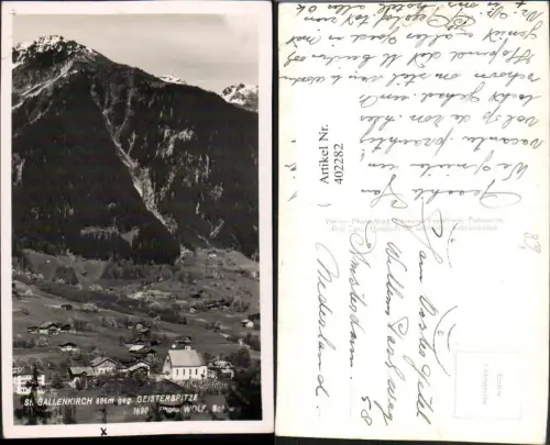 402282,St. Gallenkirch Totale geg. Geisterspitze Bergkulisse pub Foto Wolf 1690