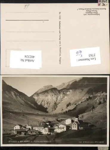 402324,Stuben am Arlberg Totale m. Flexenstraße Bergkulisse pub Risch-Lau 1112