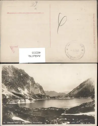 402333,Lünersee See m. Douglashütte b. Vandans Bergkulisse