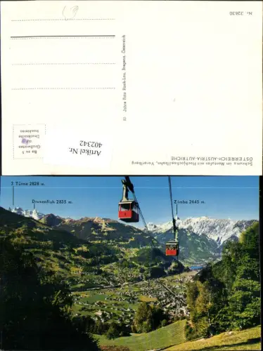 402342,Schruns im Montafon Totale m. Hochjochseilbahn Seilbahn Bergkulisse