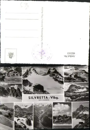 402353,Silvretta b. Partenen Wiesbadener-Hütte Bergkulissen Mehrbildkarte pub Foto Rhomberg