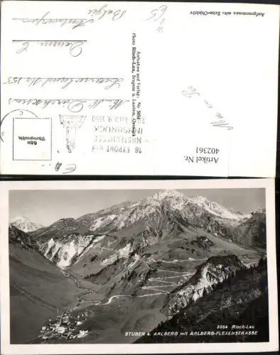 402361,Stuben am Arlberg Totale m. Flexenstraße Bergkulisse pub Risch-Lau 3054