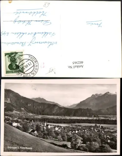 402365,Thüringen in Vorarlberg Totale Bergkulisse