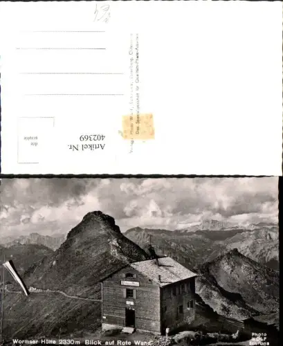 402369,Wormser-Hütte Berghütte b. Schruns m. Roter Wand Bergkulisse pub Foto Wolf