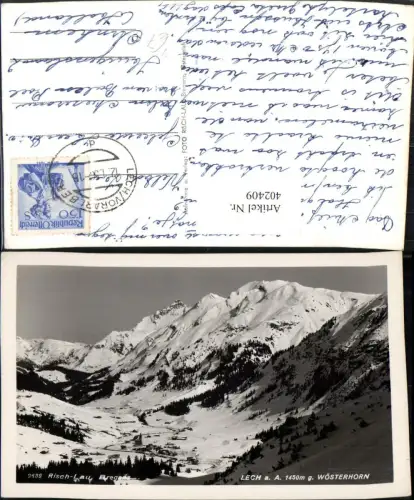 402409,Lech am Arlberg Totale geg. Wösterhorn Bergkulisse Winterbild pub Risch-Lau 9689