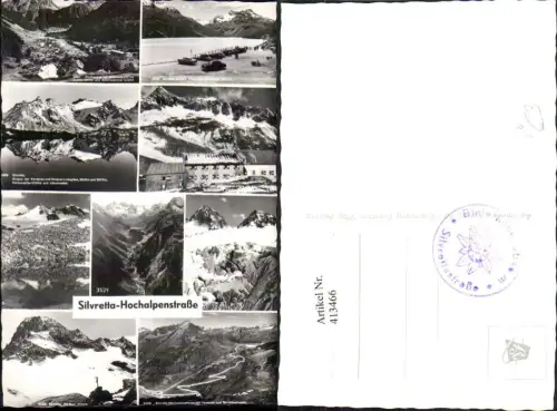 413466,Silvretta-Hochalpenstraße b. Partenen Totale Berghütte Mehrbildkarte pub Foto Rhomberg