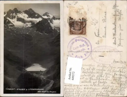 449372,Fermunt-Stausee b. Partenen geg. Litzner Bergkulisse pub Risch-Lau 9867
