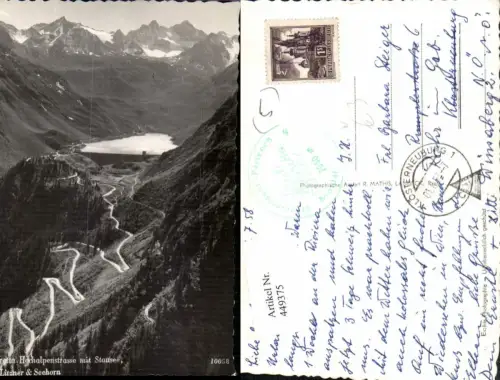 449375,Hochalpenstraße m. Stausee b. Partenen Bergkulisse