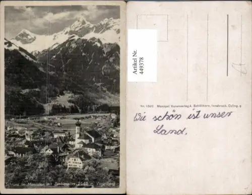 449378,Schruns im Montafon Totale m. Zimba Bergkulisse