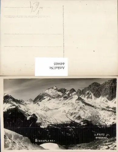 449405,Scesaplana b. Brand Bludenz Bergkulisse pub Foto J. Fritz jr.