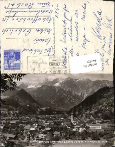 449421,Schruns Totale geg. Zimba Bergkulisse pub Risch-Lau 3112