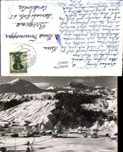 449427,Lech m. Oberlech am Arlberg Totale Bergkulisse Winterbild
