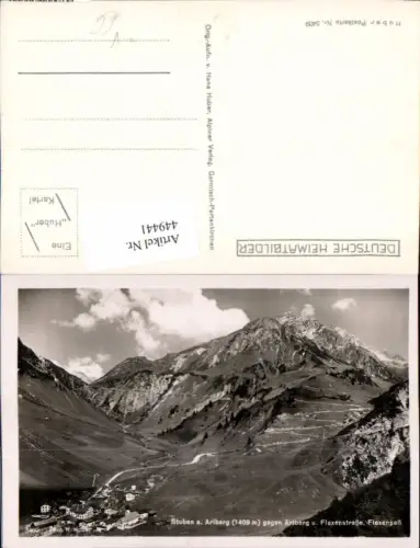 449441,Stuben am Arlberg Totale m. Flexenstraße Bergkulisse pub H. Huber 5409