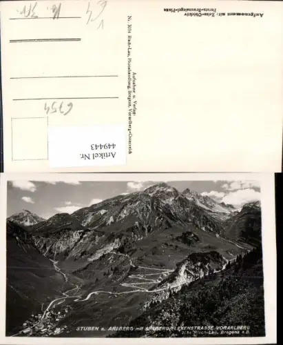 449443,Stuben am Arlberg Totale m. Flexenstraße Bergkulisse pub Risch-Lau 3054