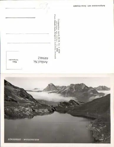 449462,Zürsersee See b. Lech m. Widderstein Bergkulisse pub Risch-Lau 1920