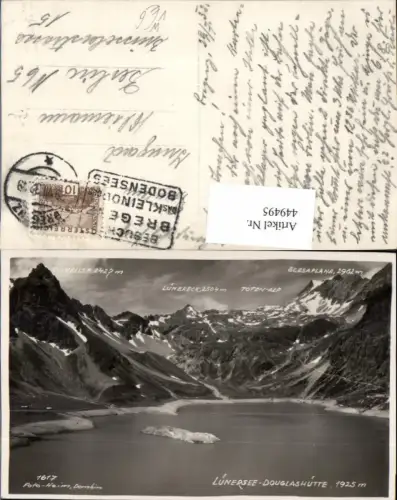 449495,Lünersee See Douglashütte b. Brand Bergkulisse pub Foto Heim 1617