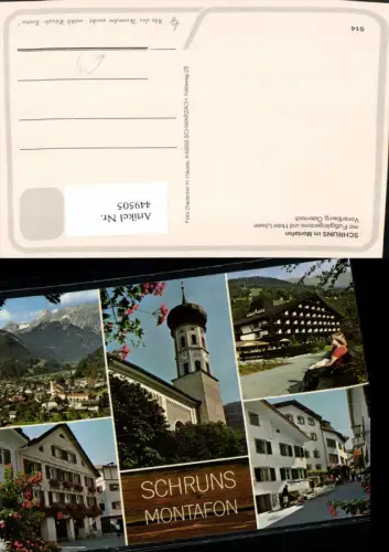 449505,Schruns im Montafon Totale Turm Hotel Löwen Mehrbildkarte