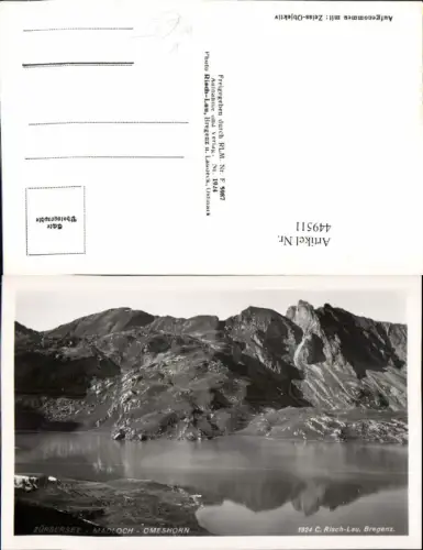 449511,Zürsersee See b. Lech m. Madloch Omeshorn Bergkulisse pub Risch-Lau 1924