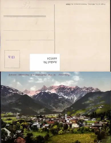 449524,Schruns im Montafon Totale m. Zimbaspitze Bergkulisse pub Purger e Co 10458
