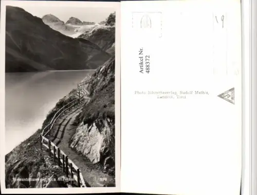 488372,Vermuntstausee b. Gaschurn geg. Piz Buin Bergkulisse