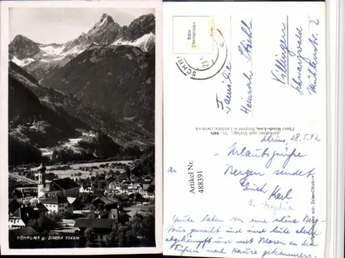 488391,Schruns Totale geg. Zimba Bergkulisse pub Risch-Lau 4465