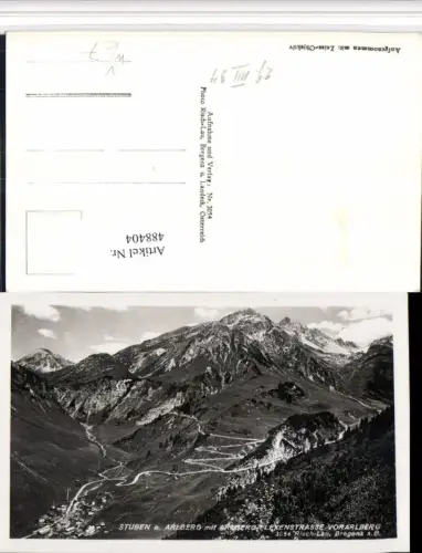 488404,Stuben am Arlberg m. Flexenstraße Bergkulisse pub Risch-Lau 3054