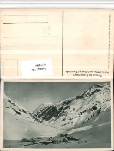 488409,Stuben am Arlberg Totale m. Felxenstraße Bergkulisse Winterbild