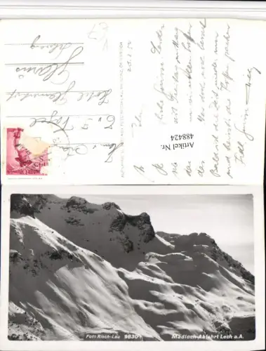 488424,Lech am Arlberg Madloch Abfahrt Bergkulisse pub Risch-Lau 9830