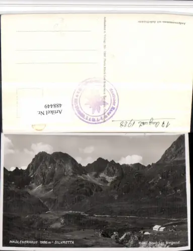 488449,Madlenerhaus Berghütte b. Partenen Bergkulisse pub Risch-Lau 10887