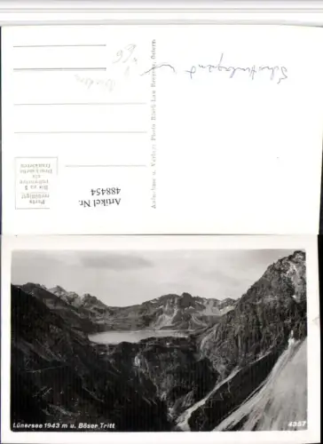 488454,Lünersee See b. Bludenz m. Böser Tritt Bergkulisse pub Risch-Lau 4357