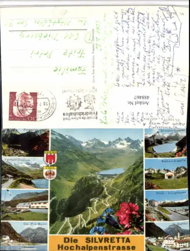 488467,Silvretta Hochalpenstraße Partenen Totale Stausee Mehrbildkarte