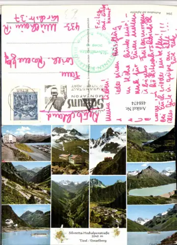 488474,Silvretta Hochalpenstraße b. Partenen Stausee Mehrbildkarte