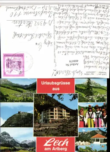 488478,Lech am Arlberg Totale Kinder Tracht Mehrbildkarte