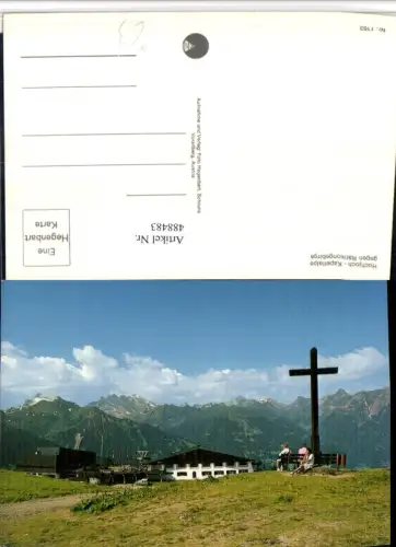 488483,Hochjoch Kapellalpe b. Schruns Kreuz geg. Rätikon Bergkulisse