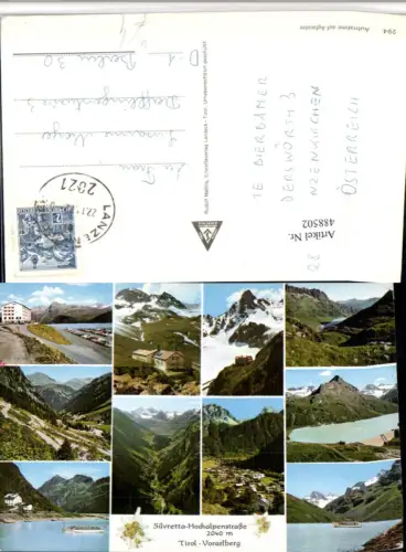 488502,Silvretta Hochalpenstraße b. Partenen Totale Stausee Mehrbildkarte