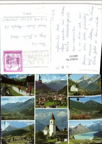 488515,Schruns Vandans Gargellen Totale Seilbahn Kirche Mehrbildkarte