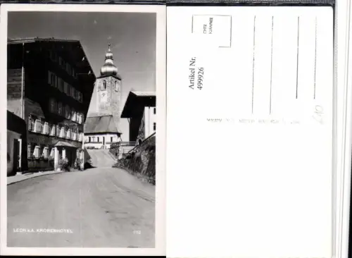 499926,Lech am Arlberg Kronenhotel Kirche Straßenansicht