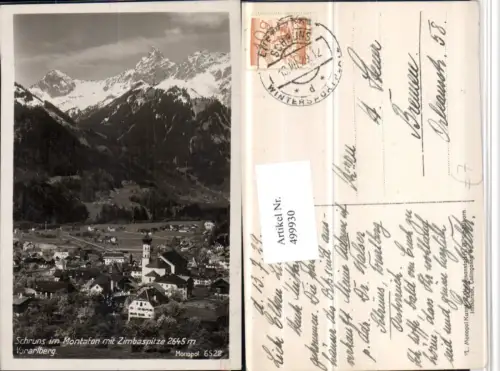 499930,Schruns im Montafon Totale m. Zimbaspitze Bergkulisse