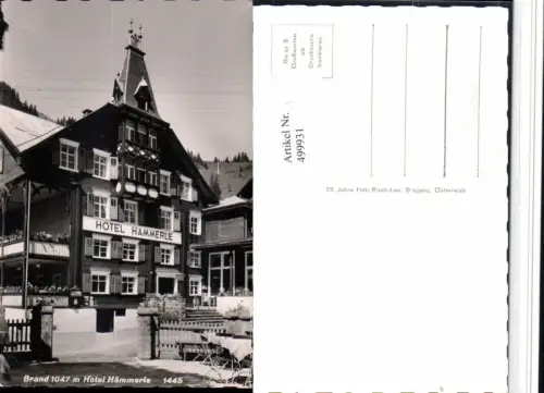 499931,Brand b. Bludenz Hotel Hämmerle pub Risch-Lau 1445