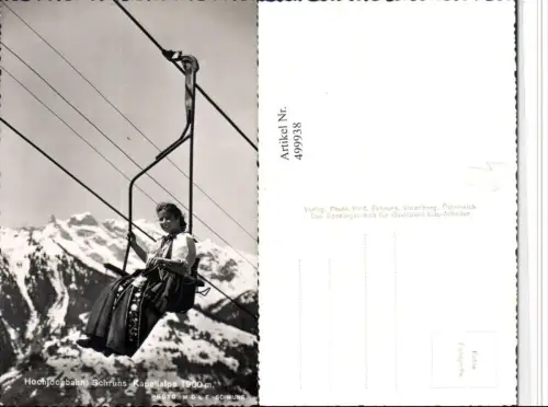 499938,Hochjochbahn Sessellift Schruns Kapellalpe Tracht pub Foto Wolf