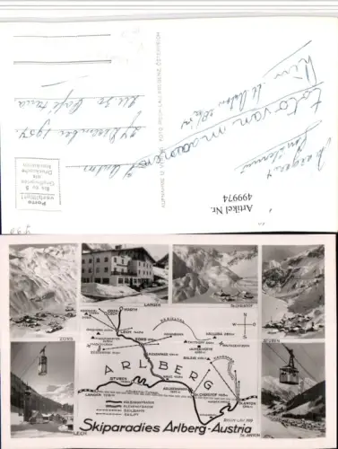 499974,Arlberg Landkarte Zürs Stuben Lech Mehrbildkarte pub Risch-Lau 709