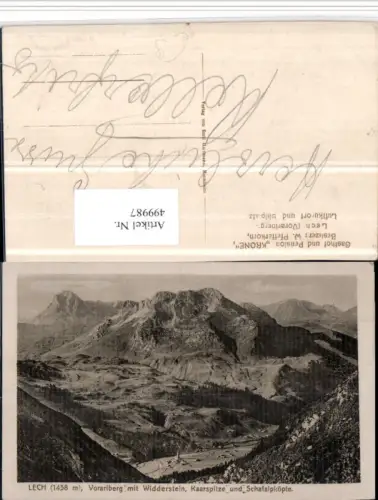 499987,Lech Totale m. Widderstein Kaarspitze Bergkulisse