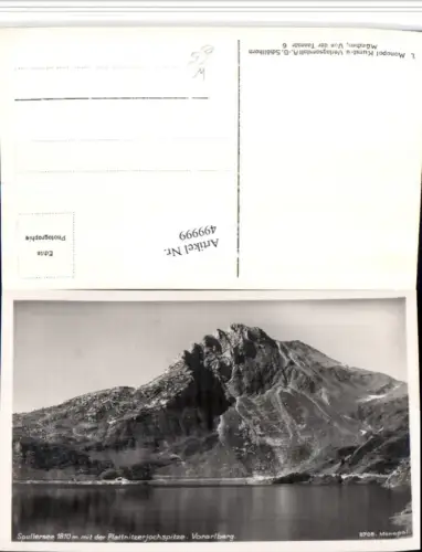 499999,Spullersee See b. Dalaas m. Plattnitzerjochspitze Bergkulisse