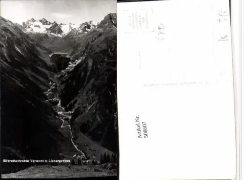 508607,Silvrettastraße Vermunt m. Litznergruppe b. Gaschurn Bergkulisse