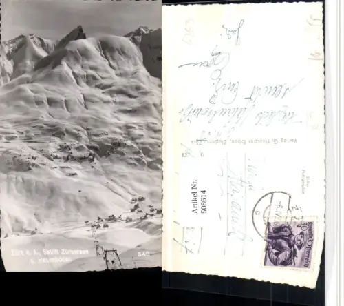 508614,Zürs am Arlberg Skilift Zürsersee m. Hexenboden Bergkulisse Winterbild