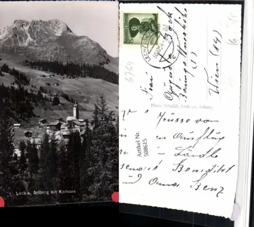 508615,Lech am Arlberg Totale m. Karhorn Bergkulisse pub Foto Schmidt